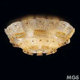 Amber crystal ceiling lamp