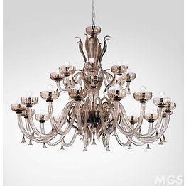 Chandelier in smoked crystal color