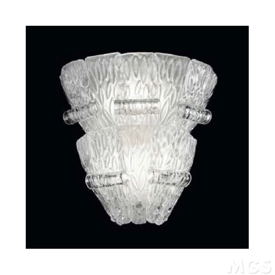 Tribuno Wall Light, Wall light in crystal with 24k gold