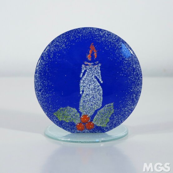 Christmas candle holder, Christmas candle holder in blue color