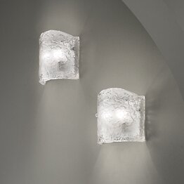 Wall light in crystal with gold
