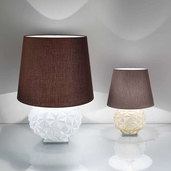 Table Lamp Nebulosa, Table Lamp Nebulosa in White Milk Clear