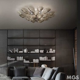 Ceiling lamp in crystal smoked color