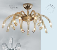 Crystal ceiling lamps, color: Amber