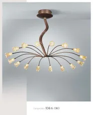 Sixteen ligths chandelier, crystal and white