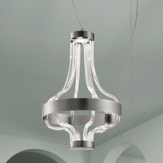 Festa chandelier, Clear crystal chandelier