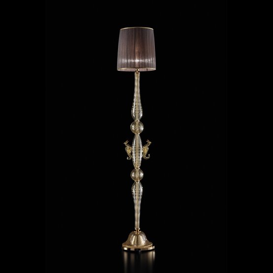 Aegon floor lamp, Floor lamp in crystal and 24k gold