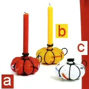 Porta candele da tavolo colore rosso