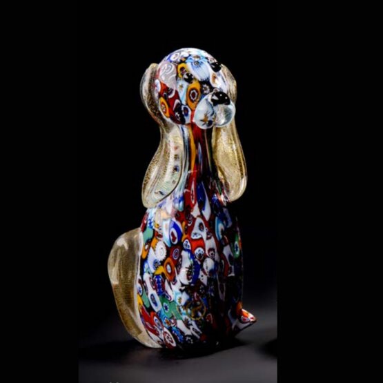 Hound , Hound with murrine and 24k gold