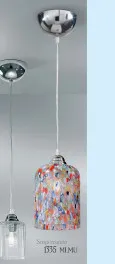 Suspended lamp with thousand millefiori 1335 MIMU.