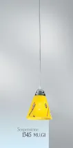 Suspended lamp 1345 MUGI with murrine and yellow