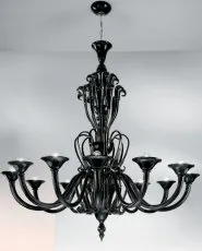 Red chandelier at twelve lights