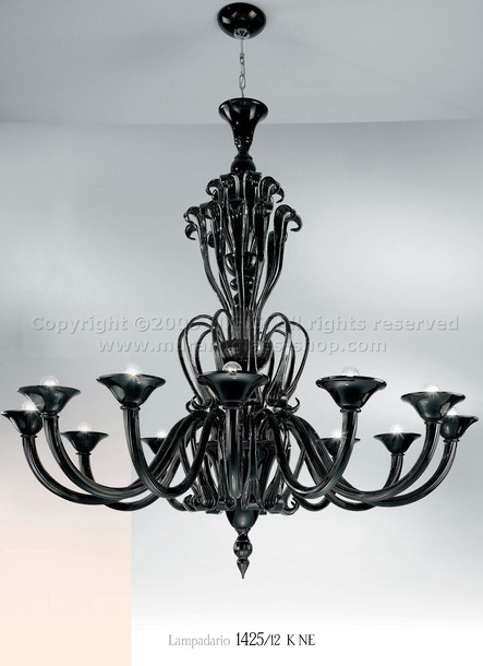 1425 series Chandeliers, Red chandelier at ten lights