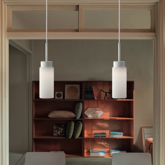 Korinthos suspended lamp, Suspended lamp in milk white