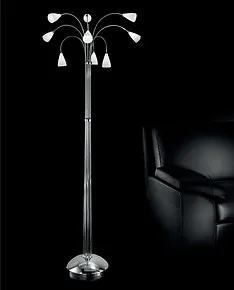 Floor standing lights with cups in white milk