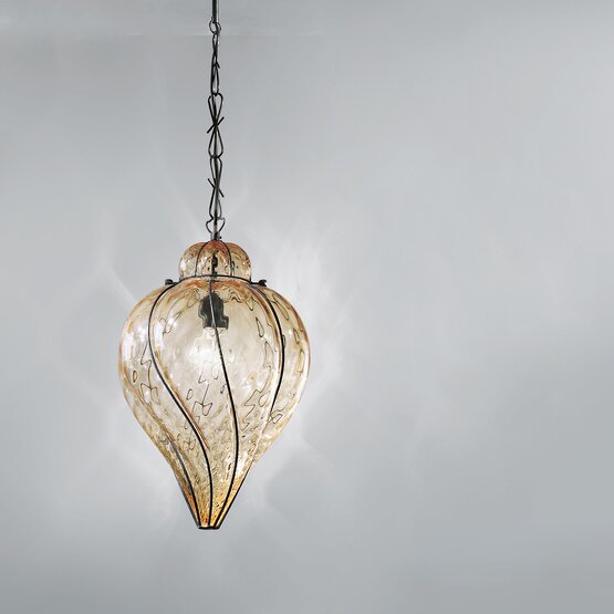 Venetian suspended lamps (drops), Suspended lamp in crystal glass