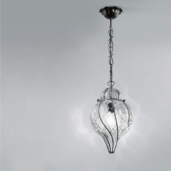 Venetian suspended lamps (drops), Suspended lamp in clue color