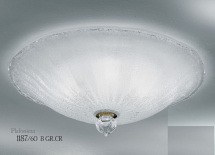 Ceiling lamp with crystal graniglia at four lights