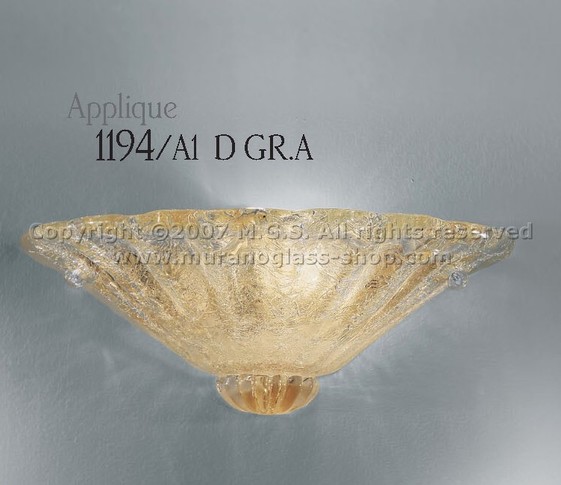 1194 Wall lights, Wall light in amber graniglia