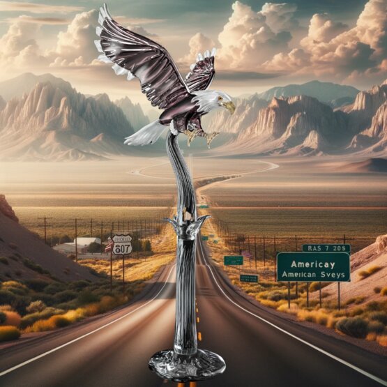 Eagle, American eagle on branch