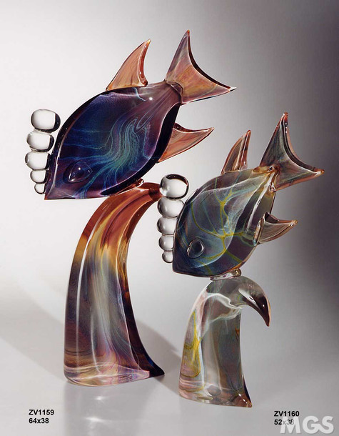 Fish with bubbles, Stylized fish with bubbles