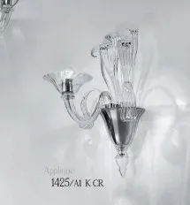 One light crystal wall light