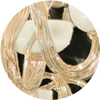 Milky white ivory and gold